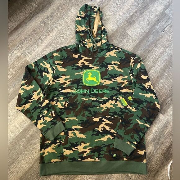 John Deere  Core Graphic Logo Hoodie Camo- Size XL - Picture 1 of 9